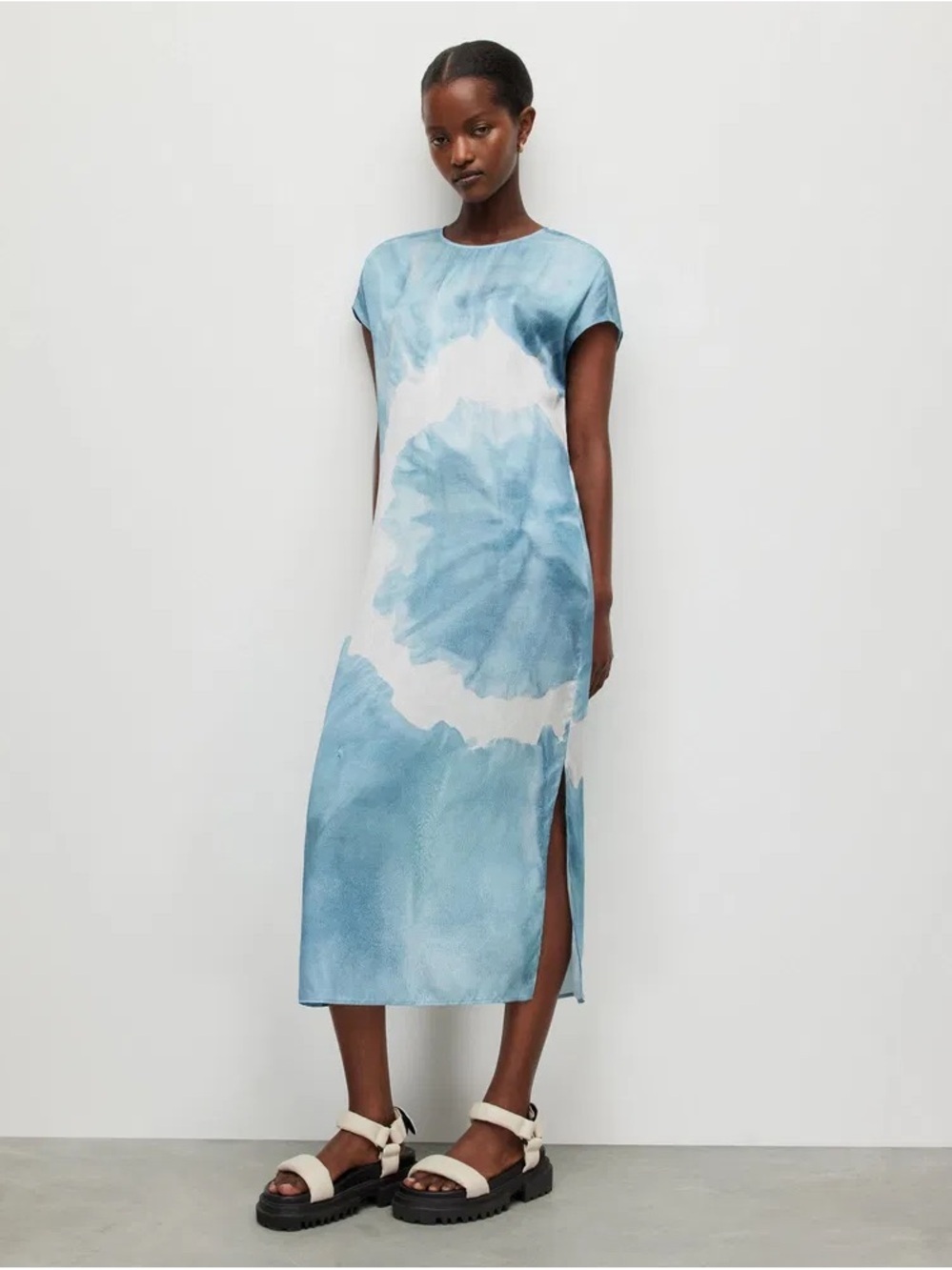 ALL SAINTS Etta Mariana Silk Blend Tie Dye Dress